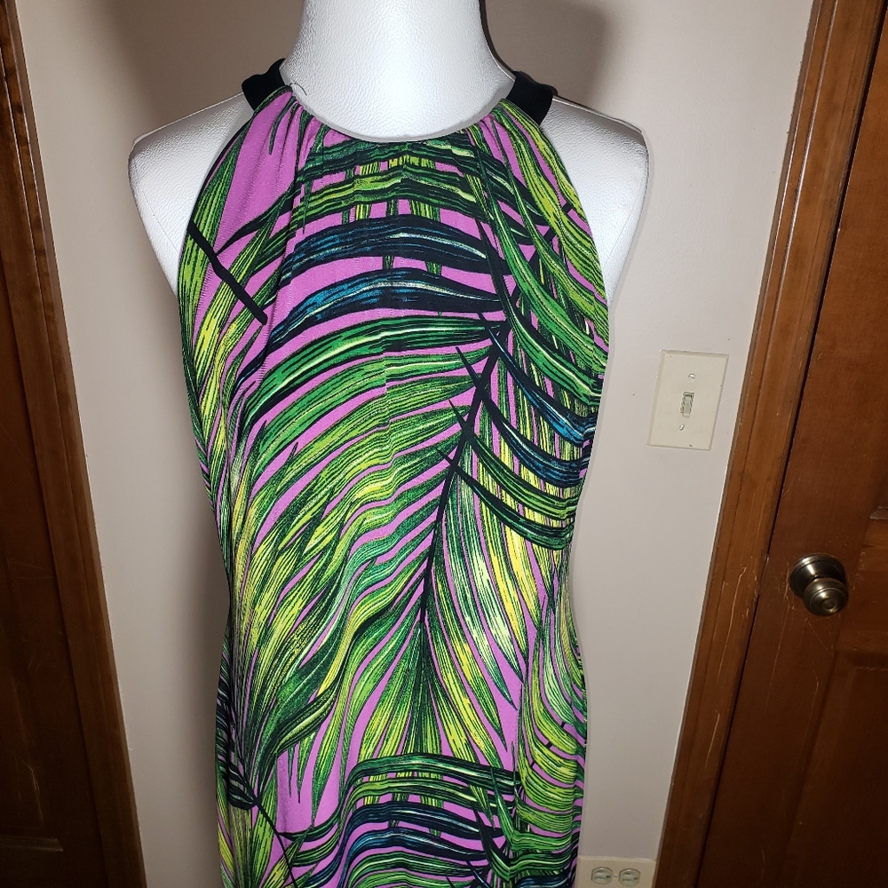 Worthington Paradise Palm Dress Size Large - Picture 2 of 6
